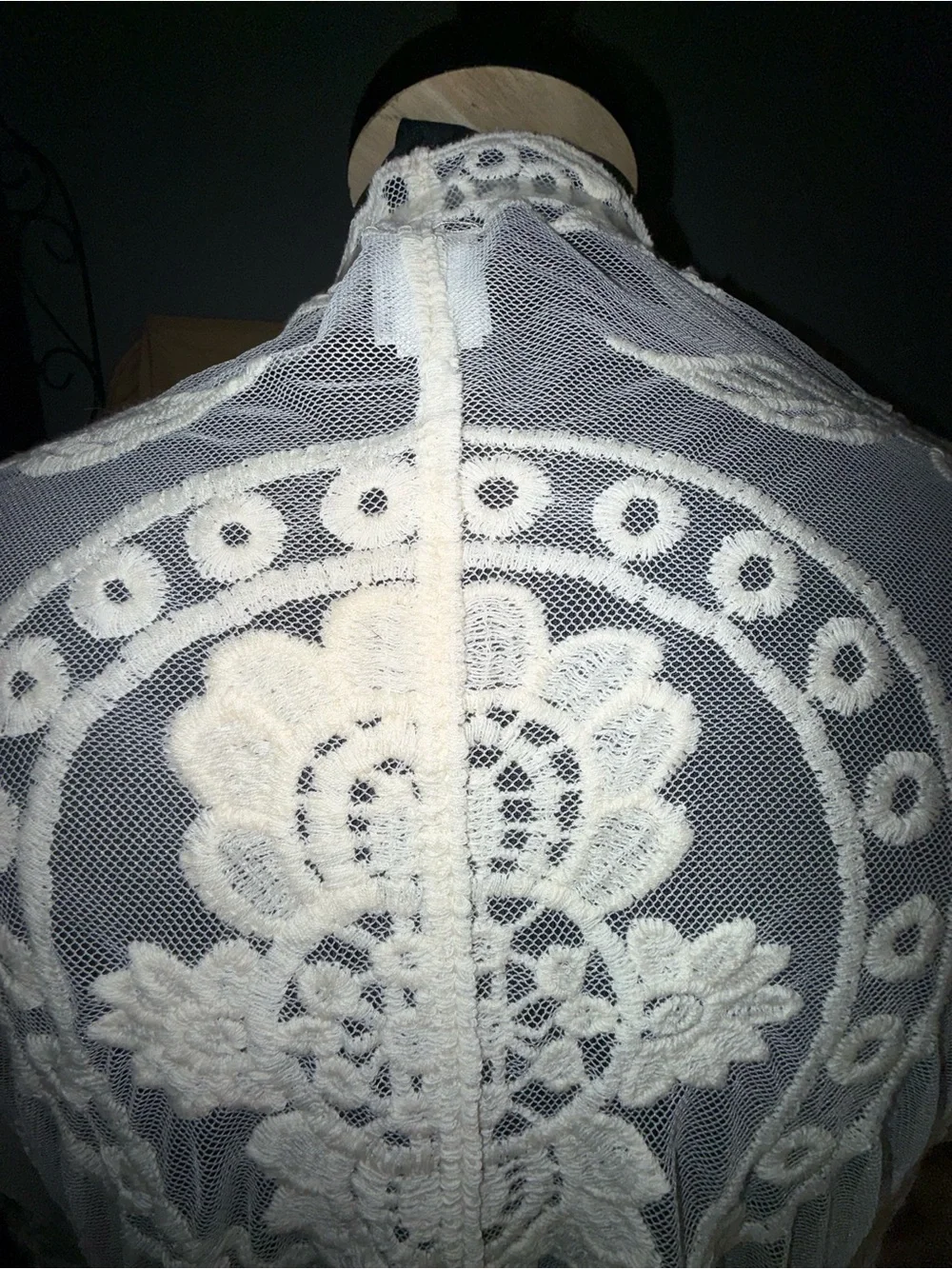 Time and Tru Boho Lace Open-Front Women's Sweater Cardigan - Ivory- XXL/XXXL-nwt